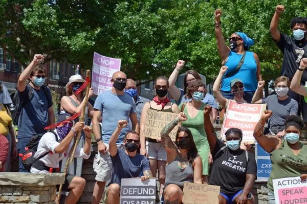 UCWKY members assemble at a rally