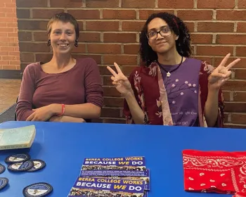 USWB members tabling with materials